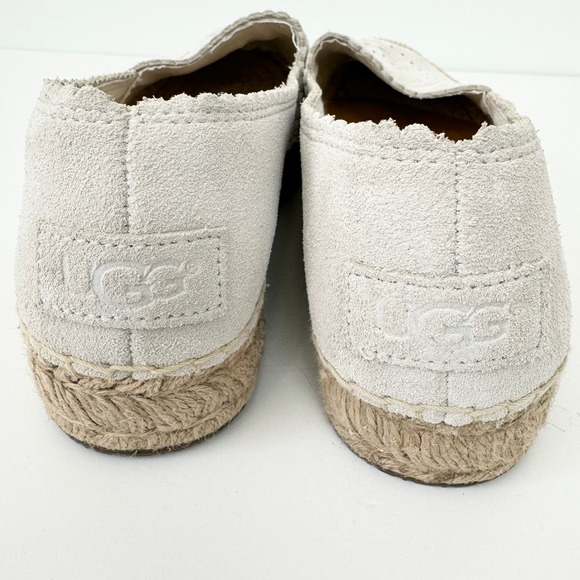 UGG Heidi Platform Espadrille Perforated Suede Leather Slip-On Flats | Size 8 - Picture 4 of 8